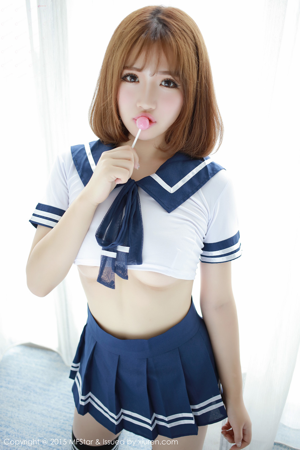 [MFStar模范学院]Vol.020_嫩模徐cake性感高腰水手服半露豪乳甜蜜诱惑写真52P