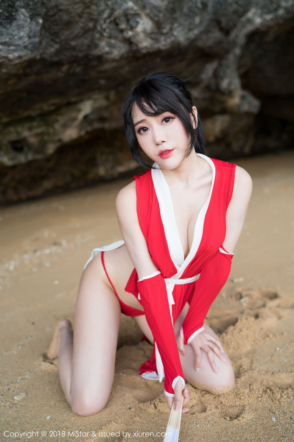 [MiStar魅妍社]Vol.215_女神兜豆靓Youlina甲米旅拍外拍COS不知火舞热辣诱惑写真50P